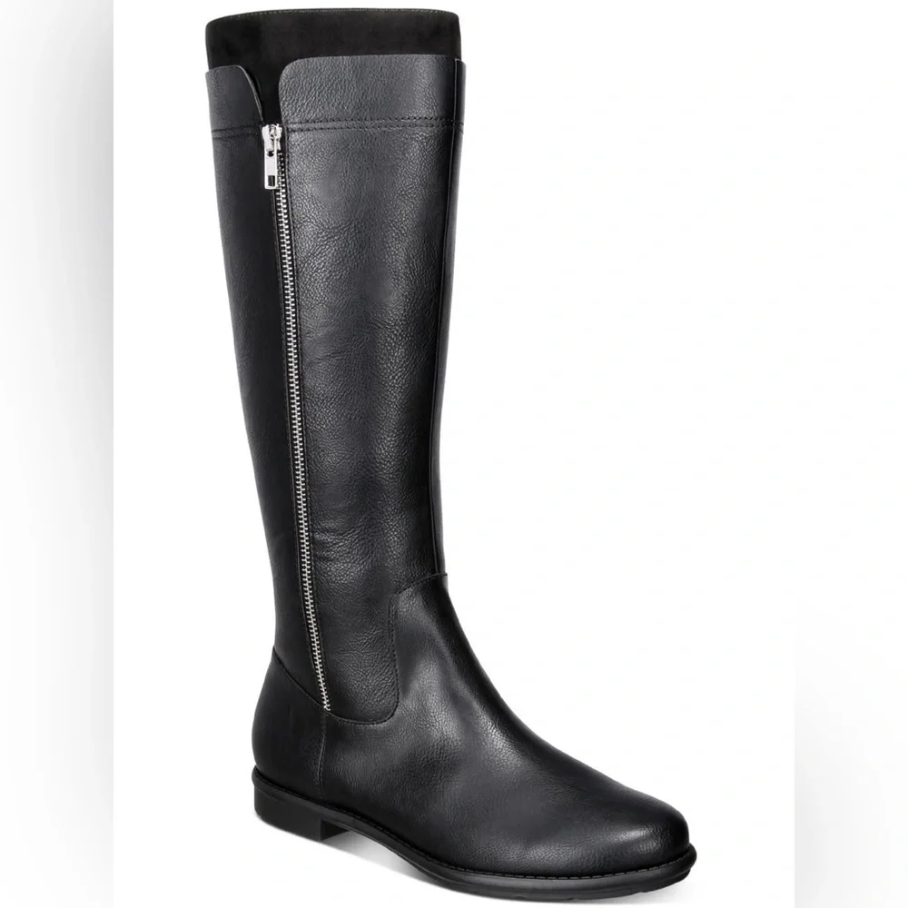 Style & Co. Style & Co. Womens Olliee Faux Leather Tall Knee-High Boots